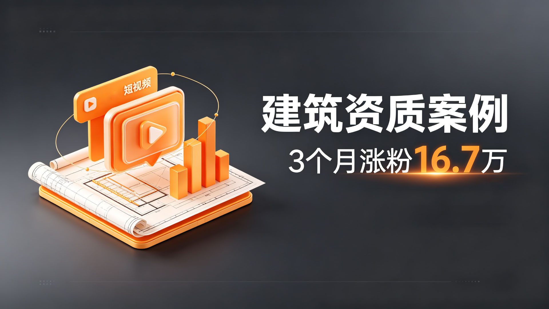 玖米建筑资质（自营）：3个月涨粉16.7万，获客线索3340条